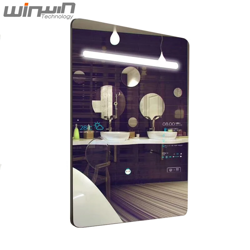 21.5' Magic mirror photo booth LCD screen advertising display digital kiosk with sensor