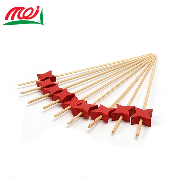 Fuzhou in minhou Bulk a food grade  disposable 100% Mao bamboo bbq fruit pick skewer stick