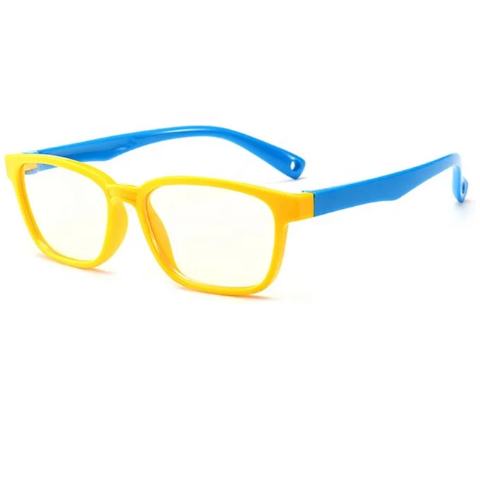 Soft rubber Kid Eyeglasses Multi color Children Optical Frame anti blue light glasses