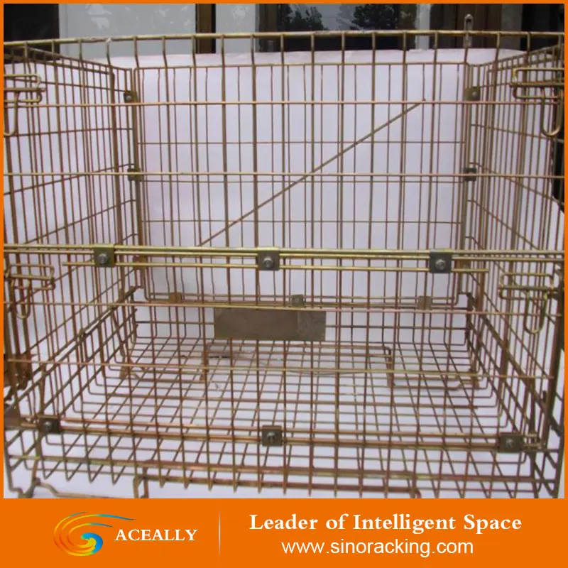 Aceally Складной Контейнер Сетки Проволока/Stackable клетка хранения