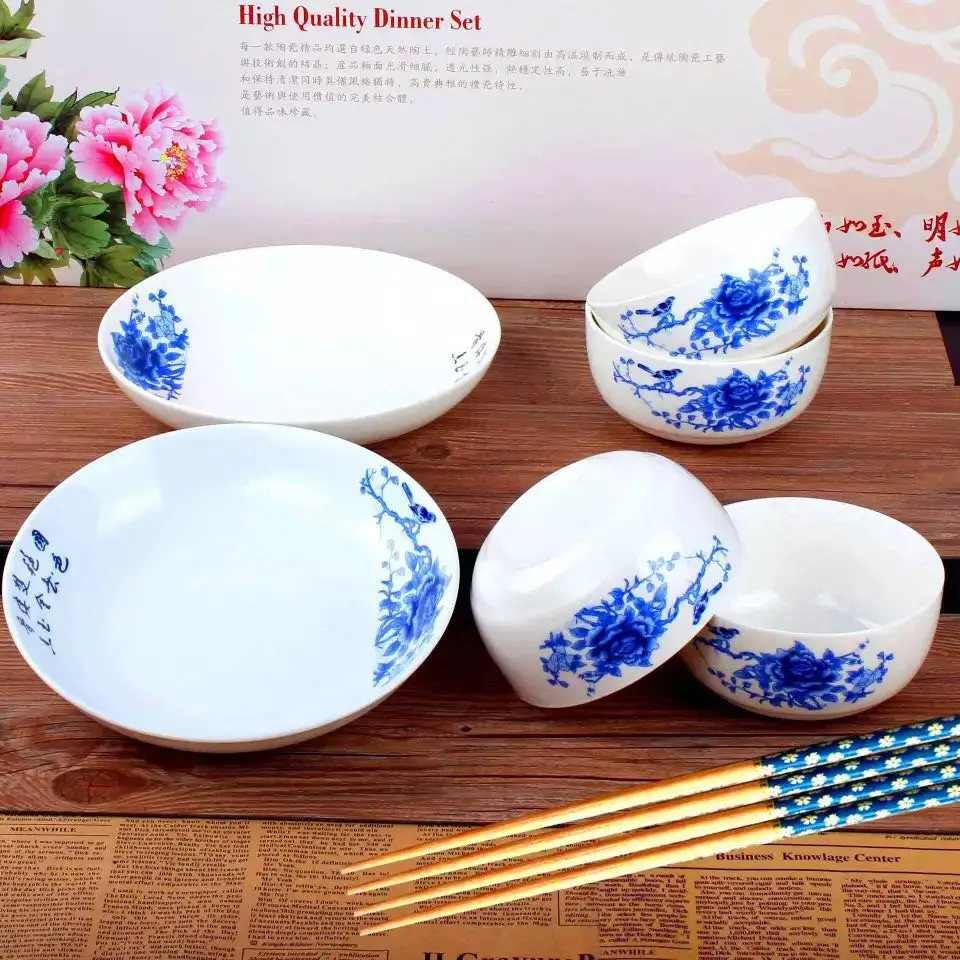 
European style flower pattern Bone China plate cup and saucer Dinner Set 