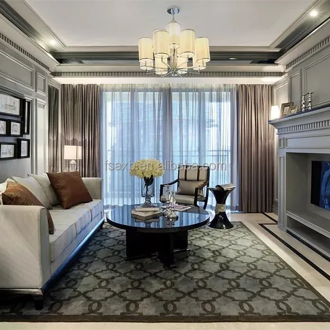 Factory price luxury modern hand-spun home carpet