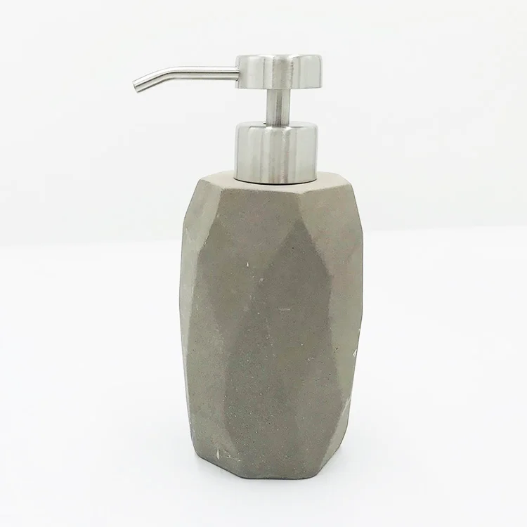 Wholesale Natural Stone Soap Dispenser Cement Concrete Bathroom Accessories Sets