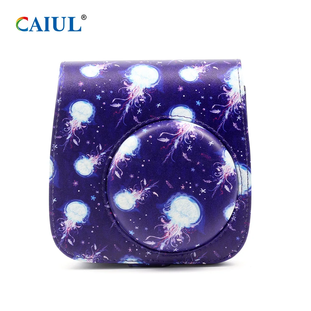 Кожаный чехол с перьями для камеры Instax Mini 9 с защитой от царапин