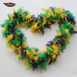 45gram 2yards Artificial Feather Boa Halloween Color Feather Boas Green Yellow Purple Chandelle Feather Boas For Halloween Decor