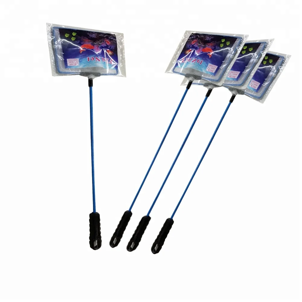 China Supplies Aquarium Accessories Cleaning Tools Single -line handle Square Fish  Net