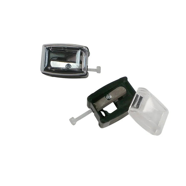 PS-10 cheap factory Cosmetic plastic two hole Eyeliner metal pencil sharpener with deposit