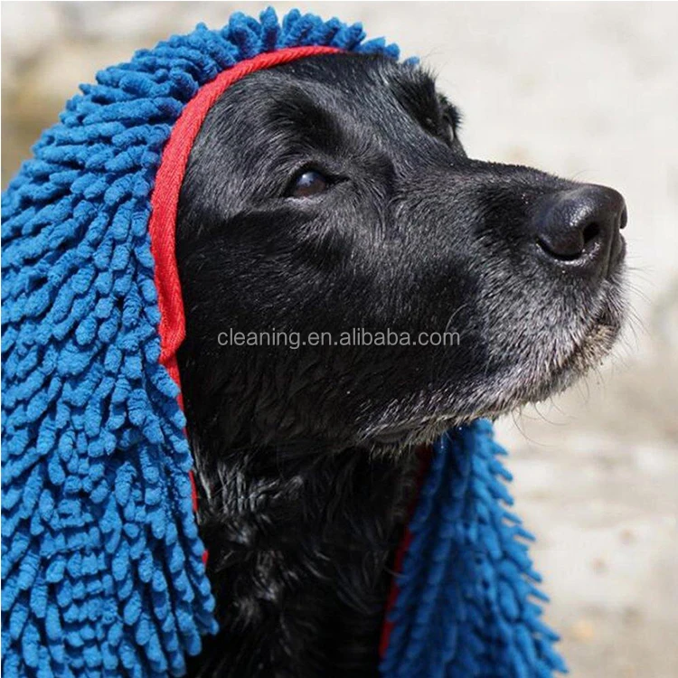 Ultra Absorbent Soft Quick Drying Dog Microfiber Chenille Cleaning Towel for Pet