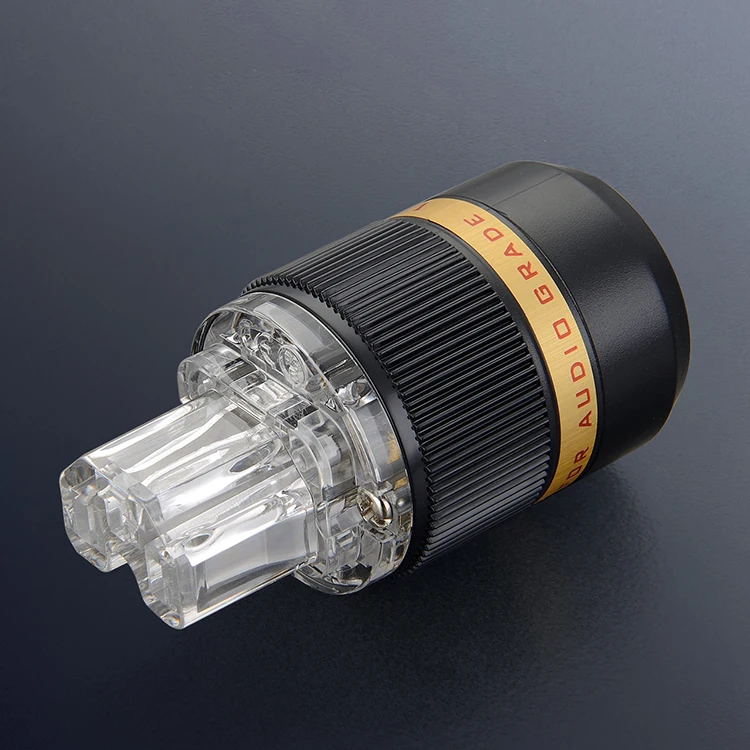Pure Copper Silver Plated EU Schuko Power Plug Hifi Audio Cable Power Connector Speaker