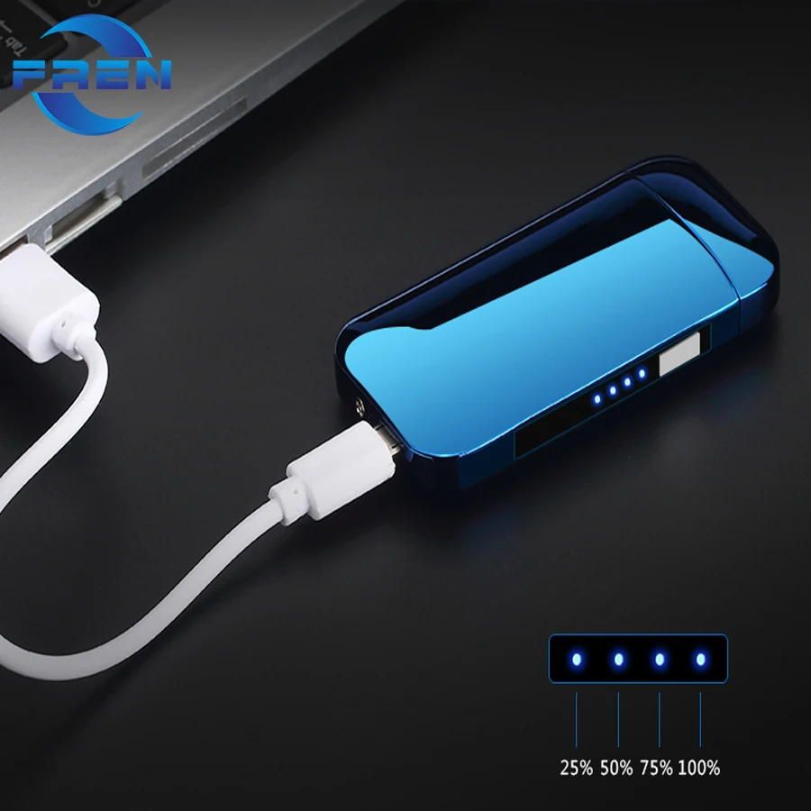 FR-617  Wholesale Electric Cigarette Lighter USB  Rechargeable Cool Fire Lighter Custom Logo Best Business Gift