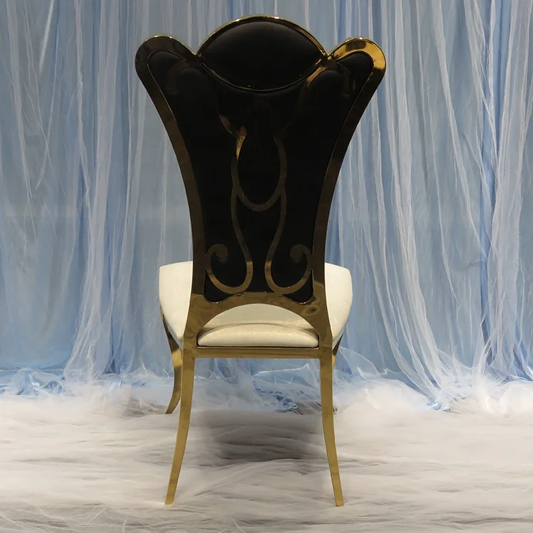Wholesale electroplating heart-shaped high backrest chair