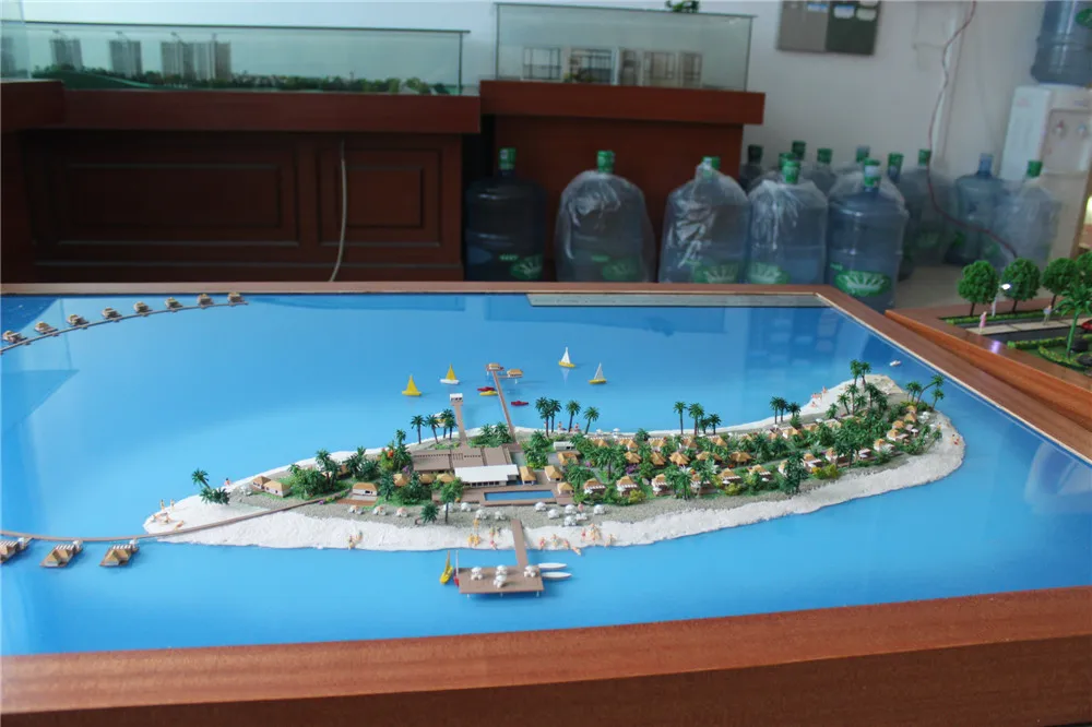 Miniature Construction Models Making for Maldives resort 3d vivid architecture models