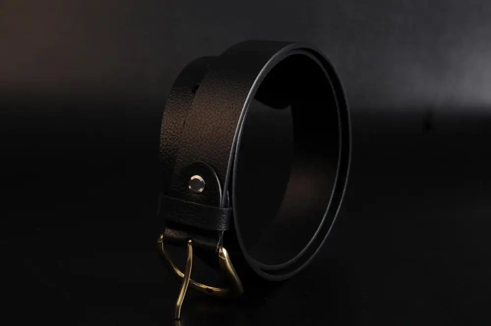 luxury belt Men genuine leather brown belt with Alloy Buckle