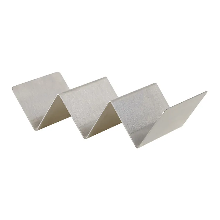 Stainless steel taco plate rack 2 or 3 component taco holder stand