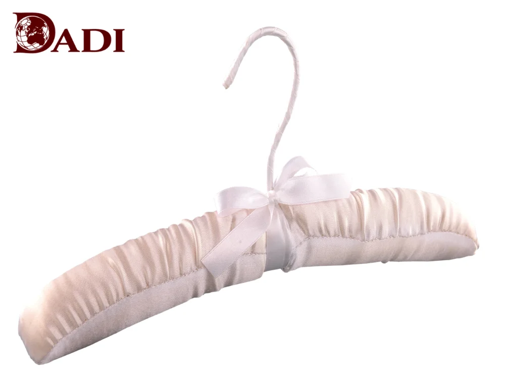 Wholesale Fabric Satin Padded Baby Clothes Hanger