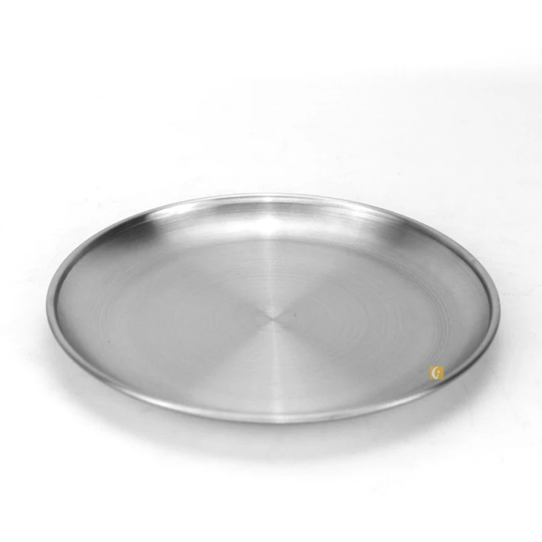 High quality 304 stainless steel barbecue dish Korean Buffet Plate disk tableware