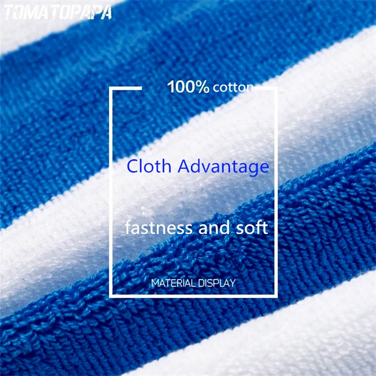 
Stripe Beach Towel Wholesale Blue White Striped Beach Cotton Hotel Bath Towel 