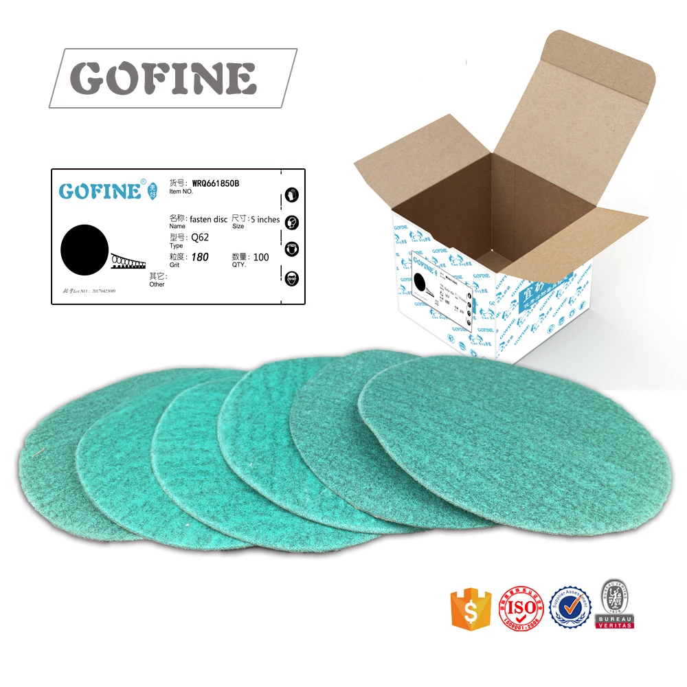 New Sale Green Abrasive Disc  sand paper disc 150mm6hole 600# Q62 for metal, wood, paint