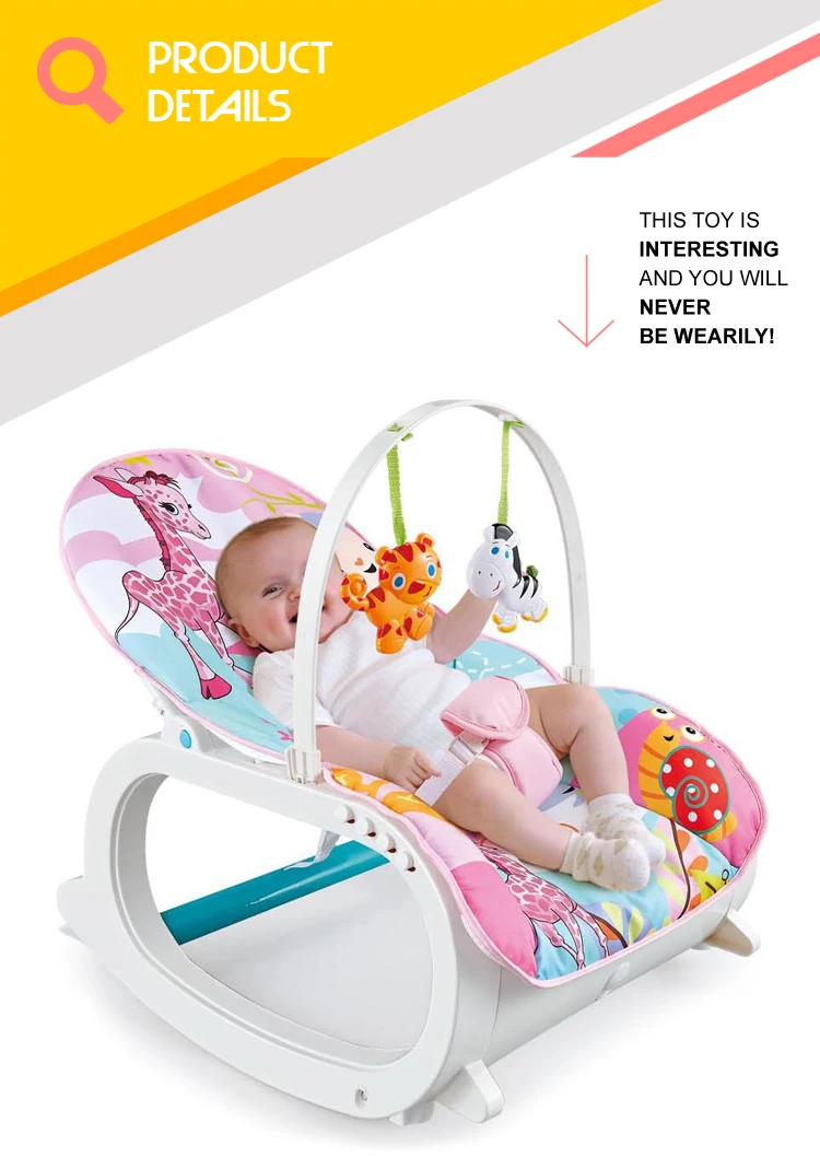 Wholesale multifunction sitting plastic musical baby rocking chair
