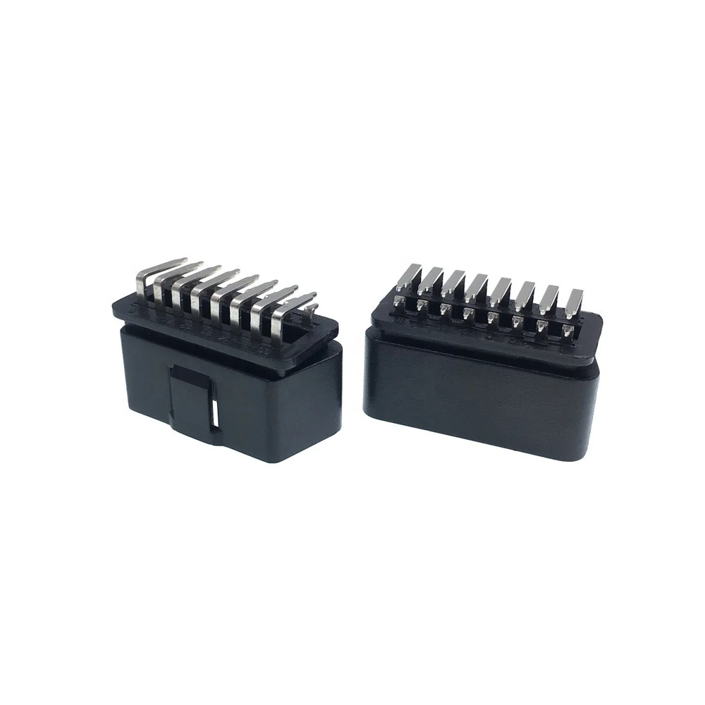  Прямоугольный разъем OBD 12v obdii 16 контактный