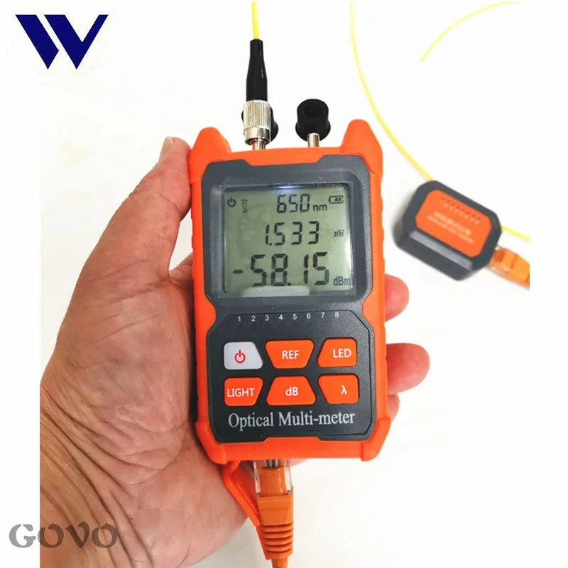 GOVO Optic Power Meter -50~+26dBm GW3206 -B3 Handheld Fiber Multimeter OPM VFL RJ45 testing