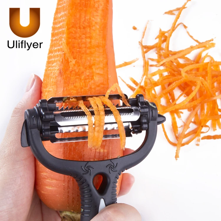 Stainless steel 3 In 1 multifunctional rotary vegetable zester industrial fruit peeler