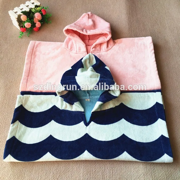 Полотенце-пончо, Alibaba, Китай, 100% хлопок, детское полотенце с капюшоном