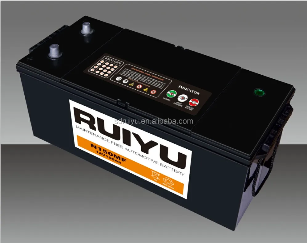 12V JIS N150 Sealed maintenance free lead acid car battery