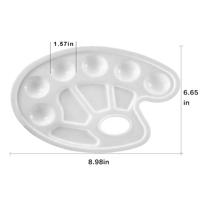 
Tray with Thumb Hole Best for Acrylic Oil Watercolor Paint Palette 