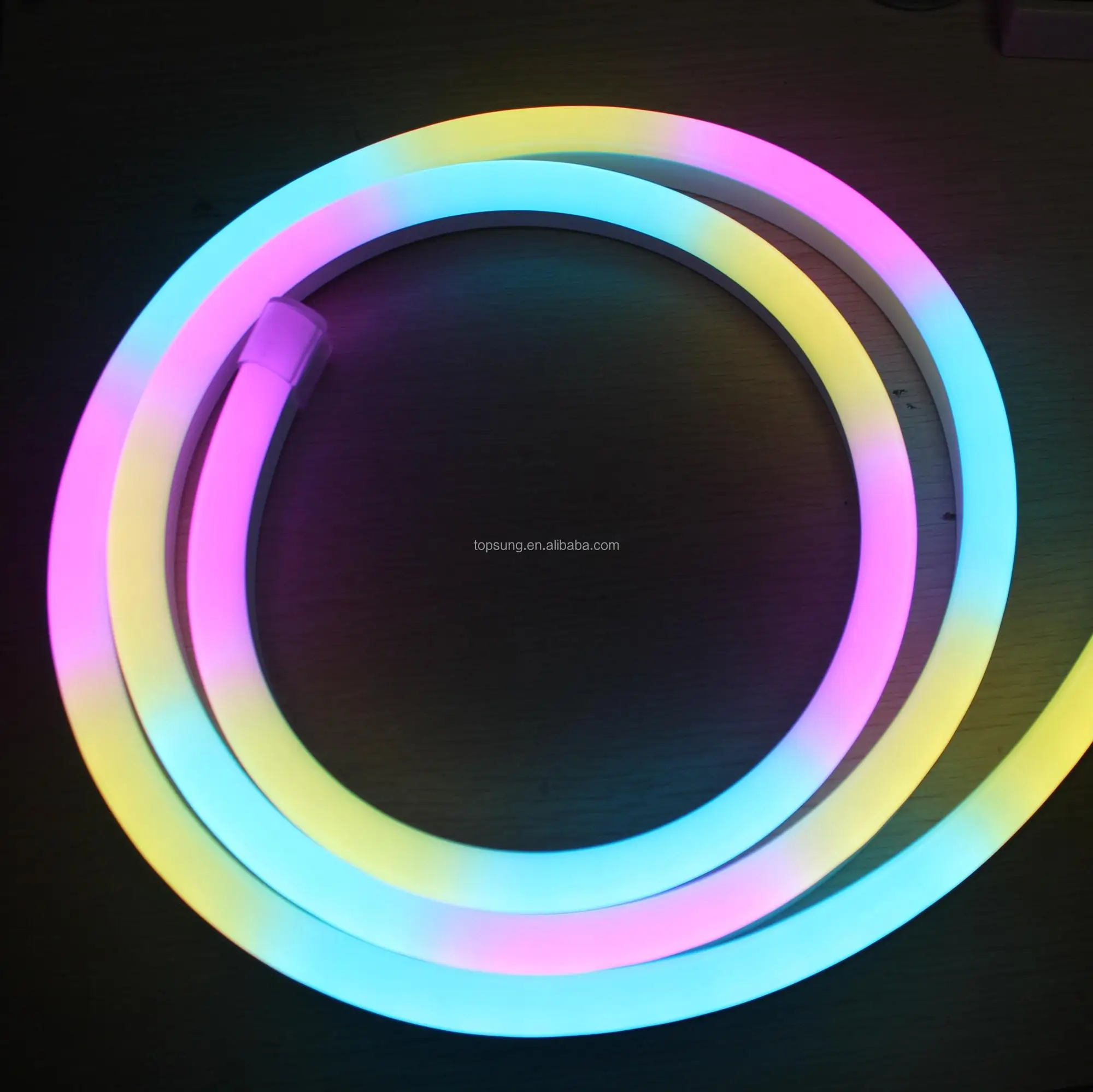 Dynamic 24v rgb ic pixel color changing led neon rope light dmx Pixel strip tape neon bulbs & tubes