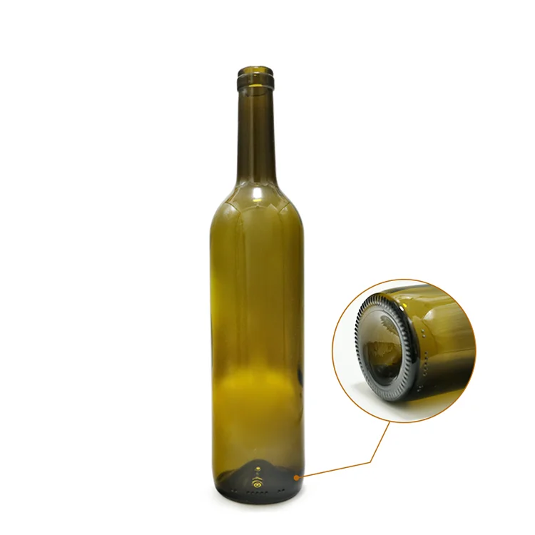 Bottle glass for wine 750ml empty glass bottle with cork CY-502