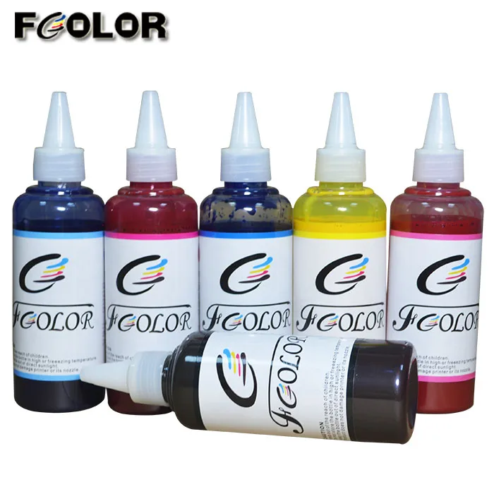 Fcolor 100ml Universal Brillant Pigment Ink for Epson L805 L810 L1800 L1300 L1800 L220 T50 T60 1390 1400 1430