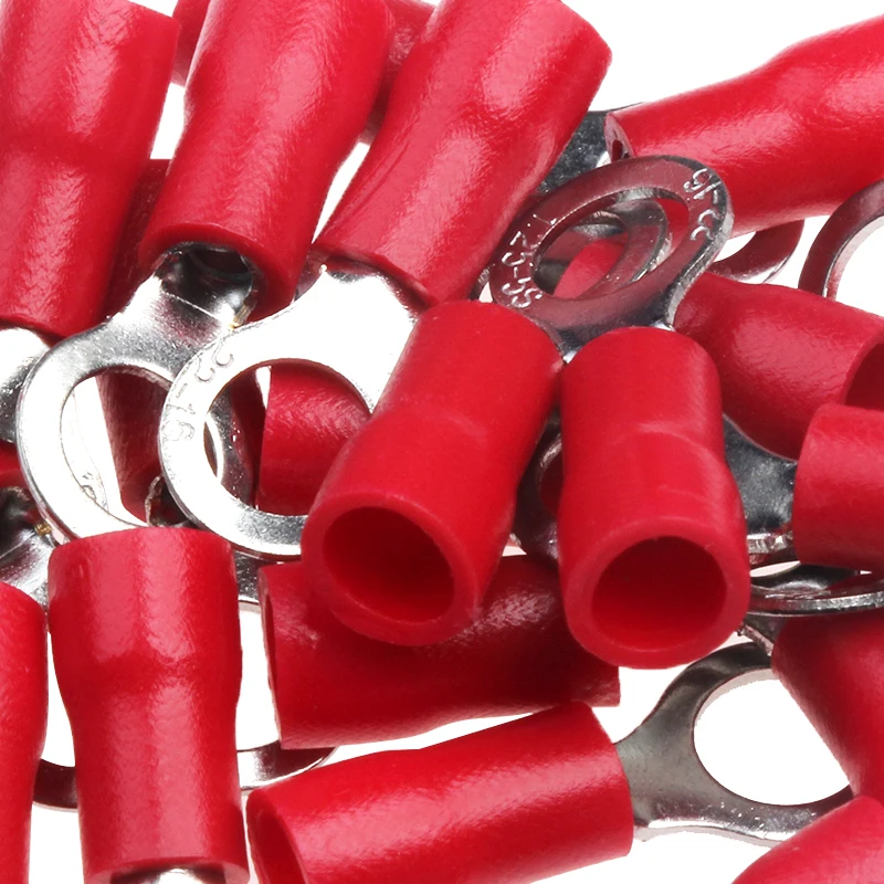 Wholesale Electrical Ring Terminals,Insulated Round Type Crimp Terminal Connector,22-18 AWG Cold-pressed