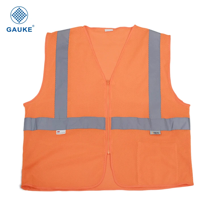 China factory supply polyester orange safety vest cheap safety vest wholesale safety vest