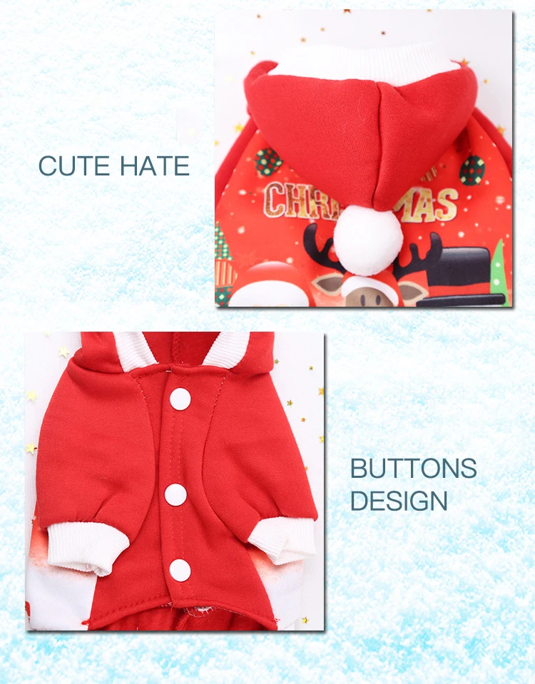 manufacturer wholesale christmas hoodie pet dog clothes