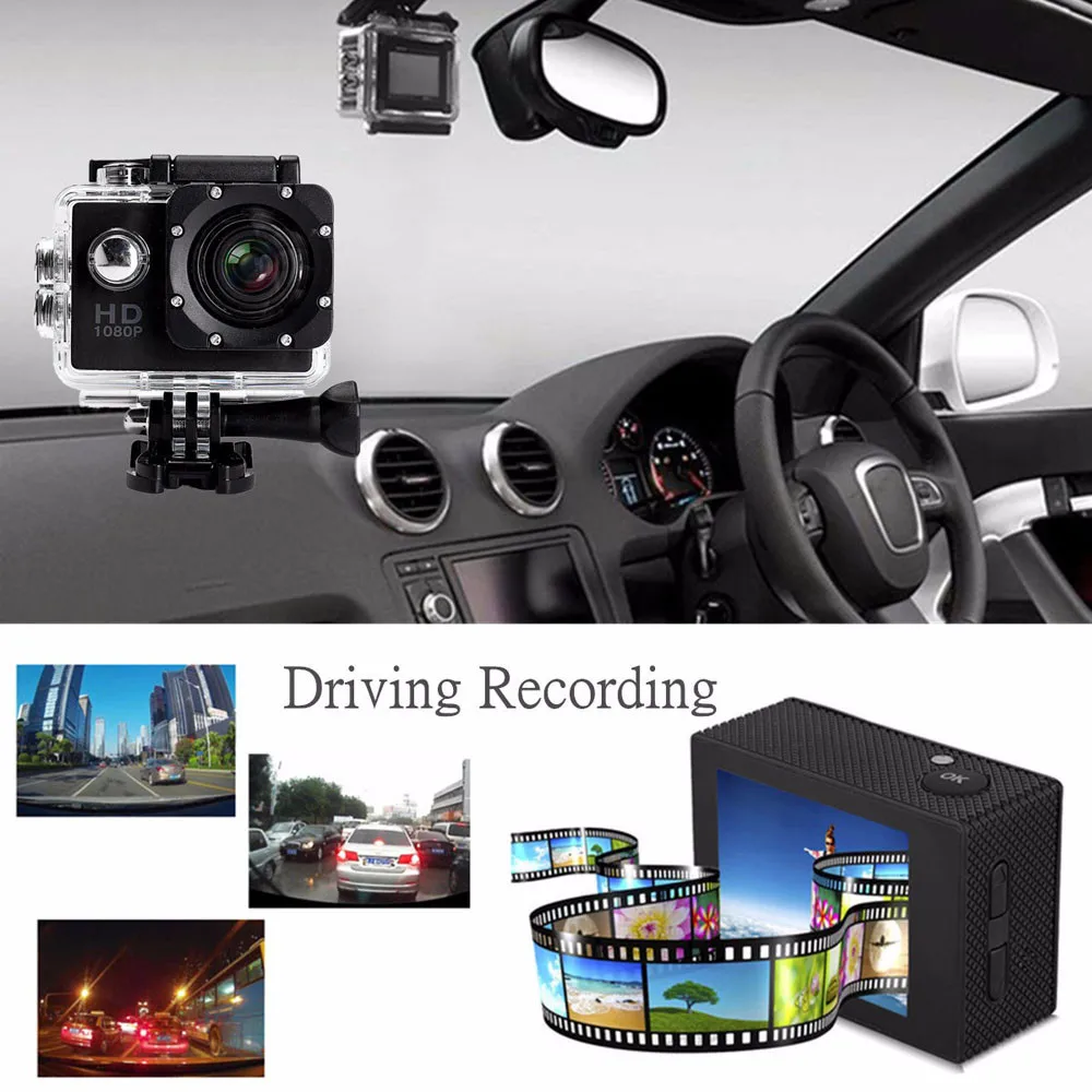 4K HD DVR Camera Waterproof 30M 2 inch 1080P A7 Sports Action  DV Action Video Cam  WIFI Camcorder