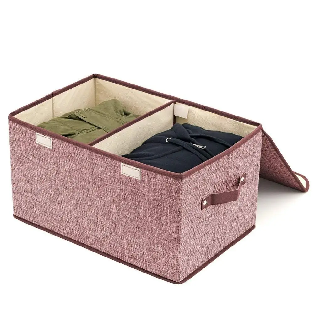 
Daily necessities collapsible non woven fabric storage box for cloth double layer storage box 