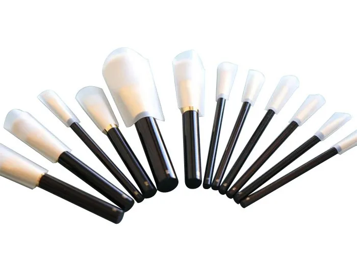 High End White Goat Hair 12 Pieces Professional High Quality Makeup Brush Set