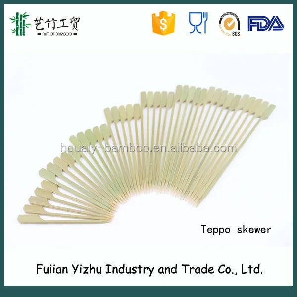 1 Bag Barbecues Bamboo Stick Bbq Steak Wooden Meat Vegetable Skewer