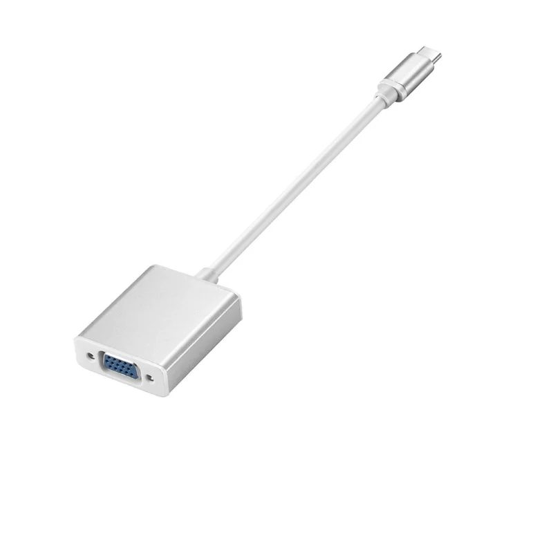 Поддержка 1080P USB 3.1 Type-C Мужской к VGA Женский конвертерный кабель Адаптер для ноутбука к проектору HDTV дисплей USB C к V