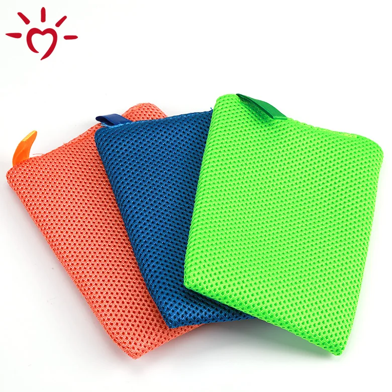 Colorful green kitchen dish scrubber sponge scouring pad scrub sponge