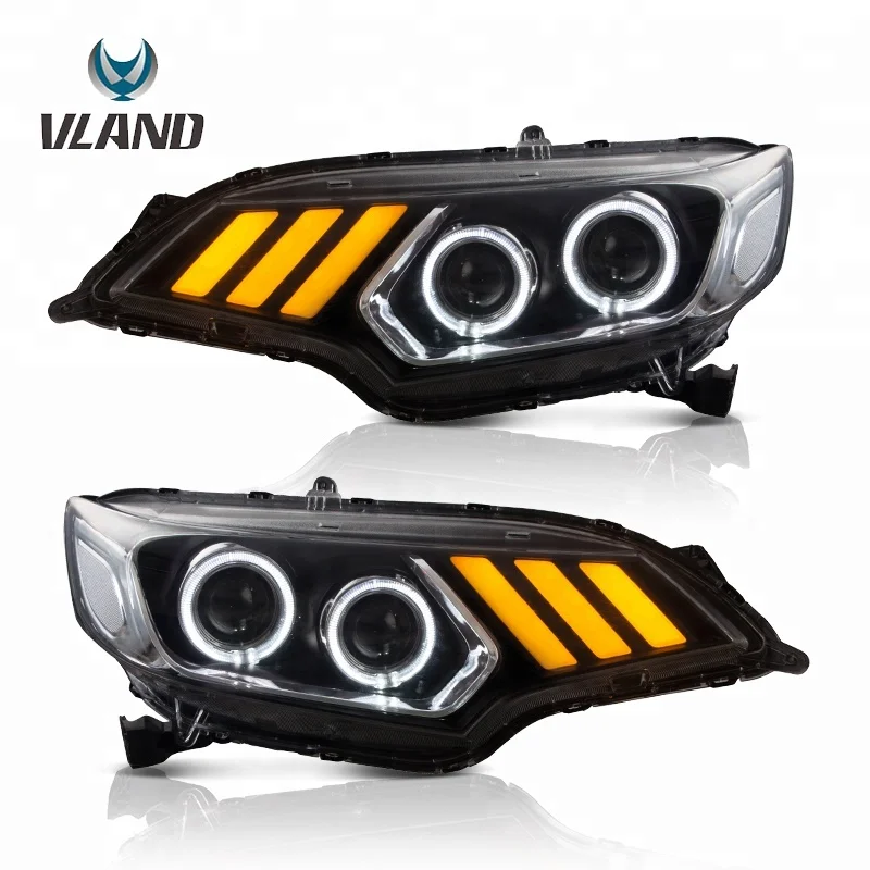 VLAND Car Front Lights For FIT/JAZZ 2014-UP LED GK5 Headlights