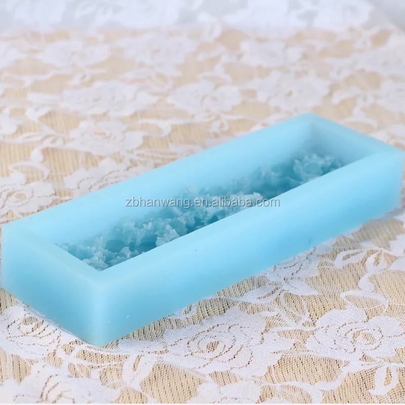 D0027 Large Handmade Flowers Bar Shape Loaf Silicone Soap Molds
