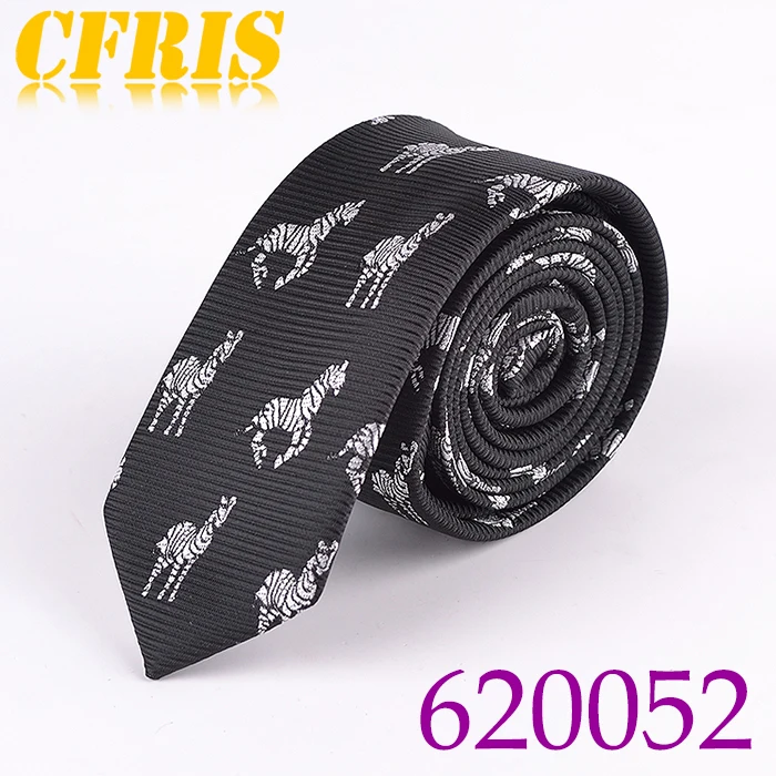 Забавный Новый галстук с животными/галстук с вышивкой