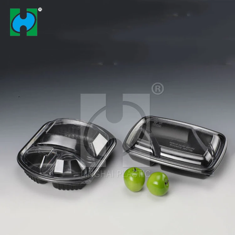 Manufacturer Custom Sushi Tray Plastic Food Tray Cake Storage Container With Lid