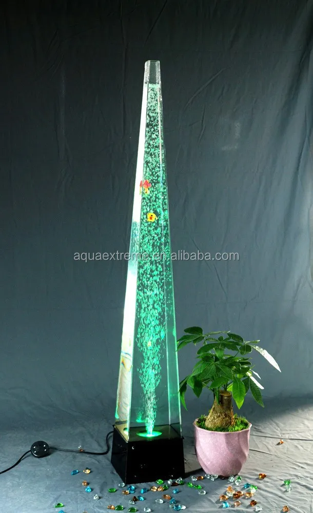 LED changing color water bubble column for home decoration