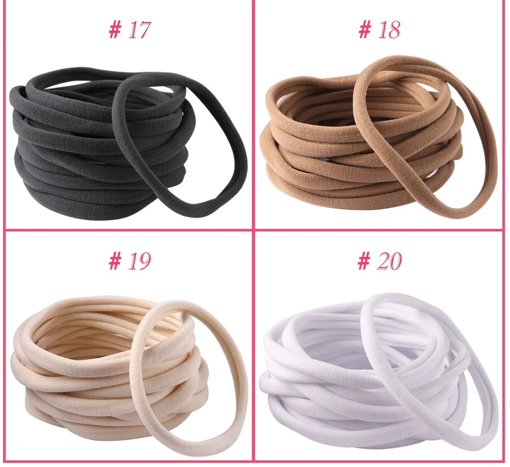 50pcs/lot , 1cm Mini Nylon Elastic Bands Girl Hair Accessories Kid Ponytail Holder Children Fashion DIY Handmade Headwear