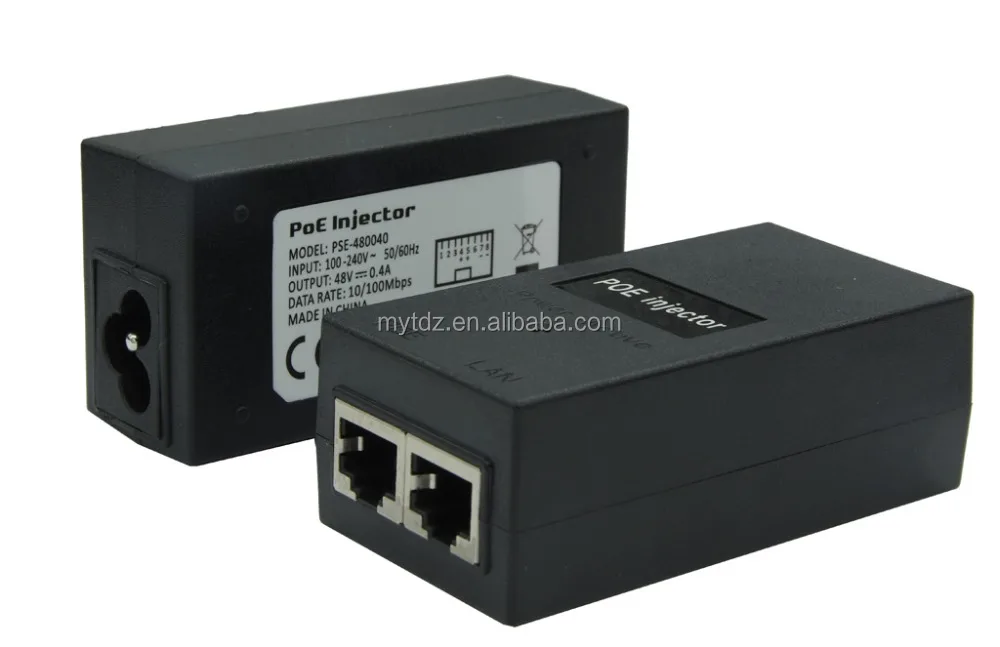 2-RJ45 DC 24V 1A 24W Desktop Power over Ethernet POE adapter