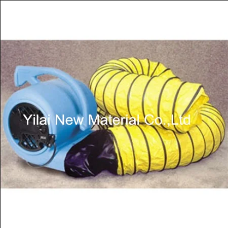 
14 inch diameter durable 0.35mm thickness pvc laminated fabric fire retardant flexible ventilation air duct 