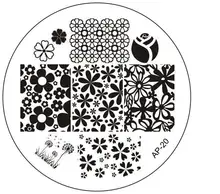 Ap-20 placas selo de imagem Stamping Nail Art DIY polonês beleza 3D Nail Art Stencils de Manicure